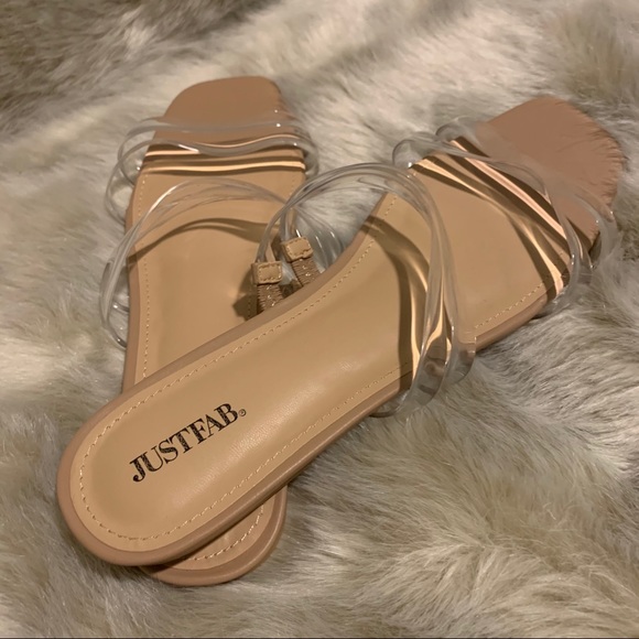 NWOT JustFab nude slides - Picture 3 of 6